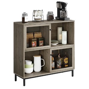 Sideboard Cabinet, Farmhouse Kitchen Buffet Storage Cabinet with Sliding Door, Industrial Coffee Bar Cabinet - 1 of 4