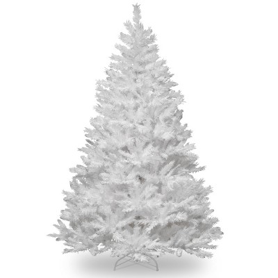 Photo 1 of 7.5ft National Christmas Tree Company Winchester White Pine Silver Glitter Full Artificial Christmas Tree