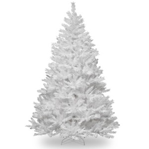 7.5ft National Christmas Tree Company Winchester White Pine Silver Glitter Full Artificial Christmas Tree - 1 of 3