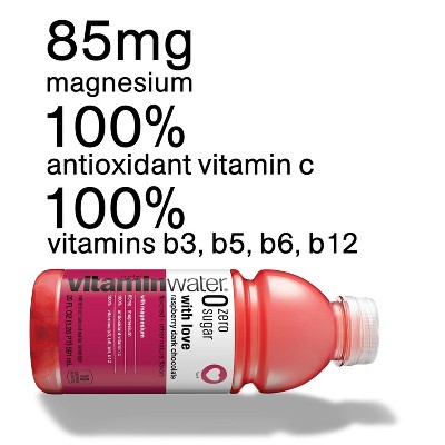 Vitaminwater Zero With Love Nutrient Enhanced Water Wvitamins, Raspberry Dark Chocolate 20 Fl Oz (Pack of 12)