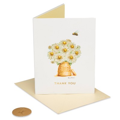 Honeybee with Daisies Print Card - PAPYRUS