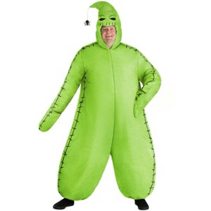 HalloweenCostumes.com 2X/3X   Plus Size Glow in the Dark Disney Oogie Boogie Adult Costume | Nightmare Before Christmas Costumes,  Green/Black/Green - 1 of 4