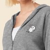 Dalix Heartly Ghost Embroidered Fleece Zip Hoodie Cold Fall Winter Women - image 4 of 4