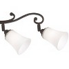 Pro Track Leaf and Vine 5-Head Ceiling Track Light Fixture Kit Spot Light Brown Oil Rubbed Bronze Finish White Glass Western Kitchen 36" Wide - 3 of 4