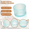 Unique Bargains Centerpiece Decor Round Ribbed Votive Glass Tea Light Holders - 3 of 4
