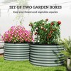 Set of 2 Raised Garden Bed, Metal Planter Box with Safety Edging, Easy-to-assemble Stock Tank - 4 of 4