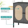 Rattan Storage Cabinet, Sideboard Buffet Cabinet, Wood Console Cabinet w/ Shelf, Sideboard Cabinet for Hallway, Entryway, Living Room - 4 of 4