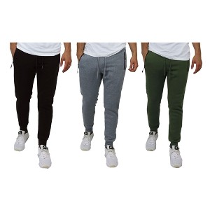 Galaxy Pro Star Men's Slim Fit Fleece Lined Joggers-3 Pack - 1 of 3
