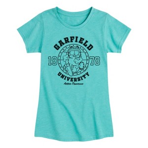 Girls' - Garfield - Ath Dept Running Fitted Short Sleeve Graphic T-Shirt - 1 of 4