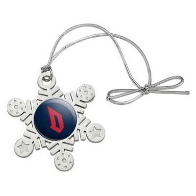 Duquesne University Primary Logo Metal Snowflake Christmas Tree Holiday Ornament