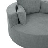 Sapphtopaz 1pc Accent Chair Upholstered Lounge Chair with 3 Removable Pillows, Swivel Round Sofa Chair, 360° Swivel Chair Accent Barrel Chair - 3 of 4