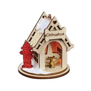 Old World Christmas K-9 Cottage Wooden Doghouse Ornament for Christmas Tree, Chihuahua - 1 of 4
