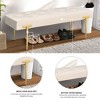 ATJafurn 48'' Modern Ottoman Velvet Bench Upholstered Footrest With Gold Metal Legs And Padded Seat  For Bedroom Living Room Entryway - 4 of 4