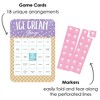 Big Dot of Happiness Scoop Up the Fun - Ice Cream - Bingo Cards and Markers - Sprinkles Party Bingo Game - Set of 18 - 2 of 4