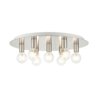 Livex Lighting Hillview 7 - Light Flush Mount in  Brushed Nickel