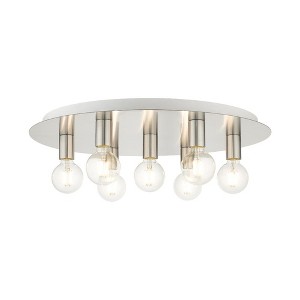 Livex Lighting Hillview 7 - Light Flush Mount in  Brushed Nickel - 1 of 1