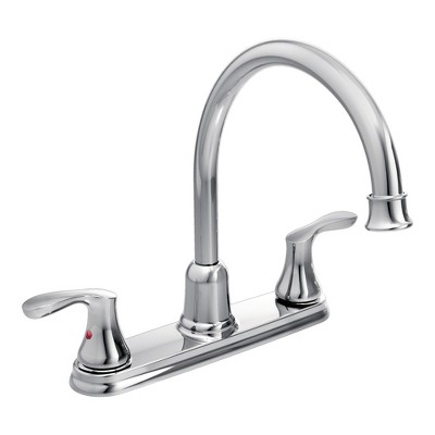 Moen 40617 1 5 Gpm Double Handle Widespread Kitchen Faucet Chrome Target