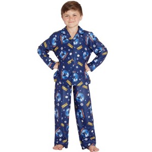 The Polar Express Kids Believe Button-Front Coat Shirt And Pants Pajama Set - 1 of 4