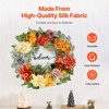 Decorative Wreath 24 in Red Orange Yellow Hydrangeas Roses Year Round Wreath - 3 of 4