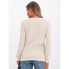 Women's V Neck Long Sleeve Tunic Sweater Top Fall Casual Dressy Knit Shirt Trendy Work Outfits - 4 of 4