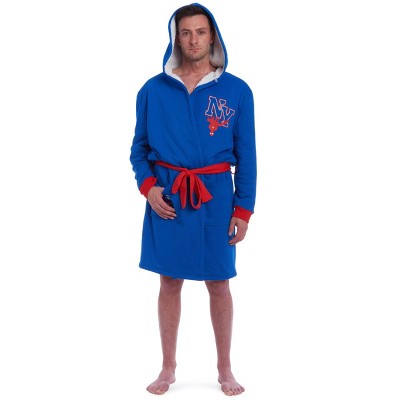 Marvel Avengers Spider-Man French Terry Fur Long Sleeve Pajama Robe Blue 