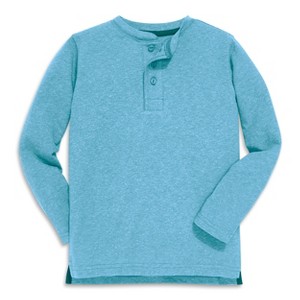 Primary Kids Heathered Long Sleeve Henley Tee - 1 of 1