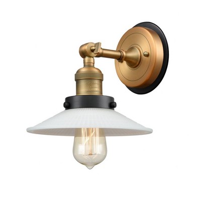 Halophane - 1 Light Wall Sconce In Industrial Style-8 Inches Tall and 8.5 Inches Wide