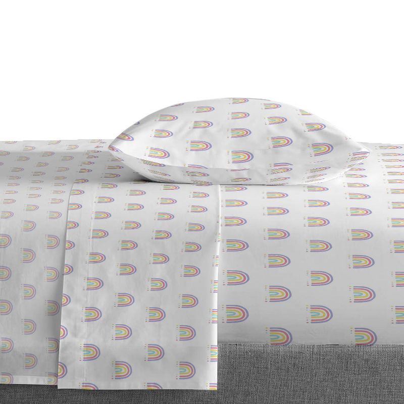 Saturday Park Doodle Rainbow 100% Organic Cotton Bed Set, 6 of 10