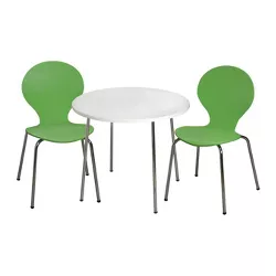 3pc Kids' Table and Chair Set with Chrome Legs - Gift Mark