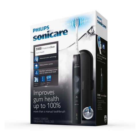 Philips Sonicare ProtectiveClean 5100 Gum Health, Rechargeable electric  toothbrush with pressure sensor, Black HX6850/60, 1 Count : :  Health & Personal Care