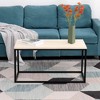 Nordlys Industrial Wooden Top and Black Metal Coffee Table Modern Design Style Living Room - 2 of 4