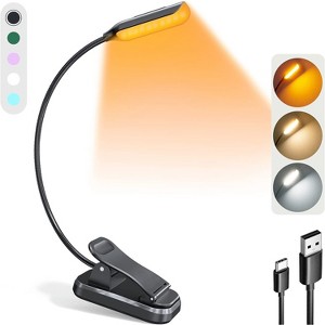 Link Flexible Willow Head LED Clip On Book Light Dimmable Rechargeable - Great For Home, Travel, Parent, Students & More! - 1 of 4