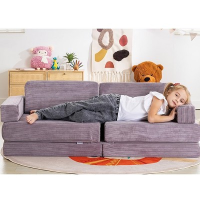 Dyonery Kids Sofa Couch 500+DIY Creative Modular Kids Play Couch Convertible Foam Playing Cushion
