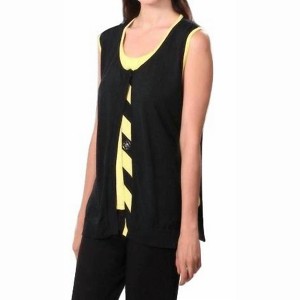 Women's Citrus Twist Button-Up Vest - ANGEL - 1 of 2