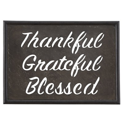 Park Designs Thankful Grateful Galvanized Sign : Target