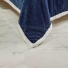 Plazatex Jacquard Microplush Soft Premium Microplush Braided Blanket, Navy - 2 of 4