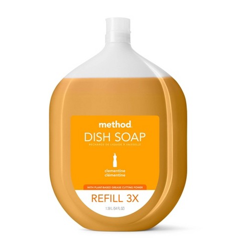 method  Dish Soap, Refill, Clementine, 54 fl oz