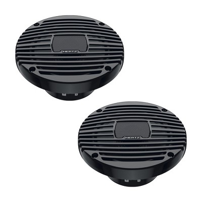 Hertz HEX 6.5 M-TC - 6.5" 4-Ohm Coaxial Marine Speakers, Black Grilles, Pair