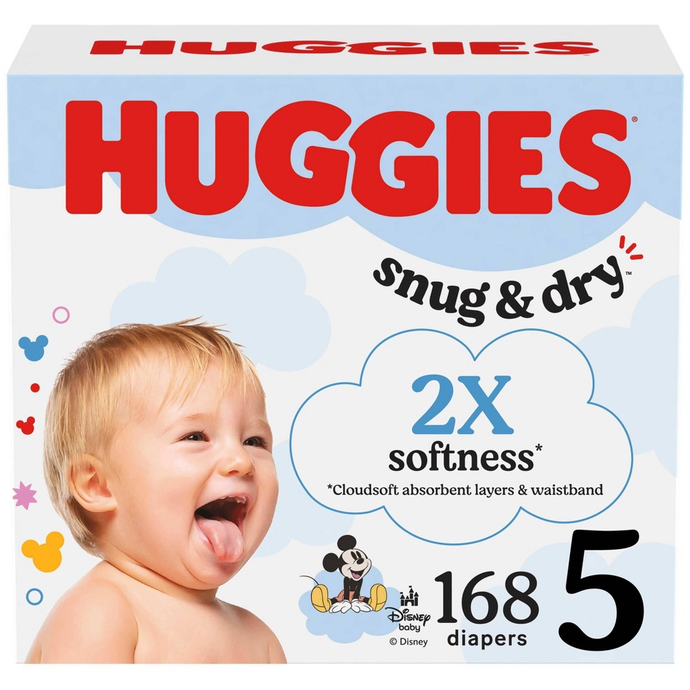 Huggies Snug & Dry Diapers - Size 5 - 168ct