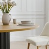 PexFix 52" Solid Wood Round Dining Table Kitchen Table for 4-6 with Tabletop and Fluted Cylindrical Base for Living/Dining Room Coffee Office Natural - 4 of 4