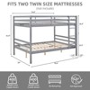 AZL1 Life Concept Beds Full over Full Bunk Bed with Ladder High Guardrails and Durable Construction for Kids Room, Gray, 78.35"*59.06"*61.81" - 3 of 4