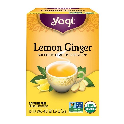  Yogi Tea Lemon Ginger Tea - 16 Tea Bags per Pack (6 Packs) -  Organic Ginger Root Tea to Support Healthy Digestion - Includes Lemongrass,  Lemon Flavor, Licorice Root, Lemon Peel