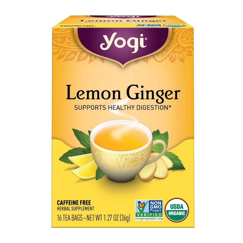 Yogi Tea Lemon Ginger Tea Bags - 16ct, 1 of 9