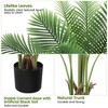 Artificial Palm Trees for Indoor -Tall Faux Floor Palm Plant with Realistic Trunks and Lifelike Palm Leaves, Fake Plants Tropical Plants with Pot - 3 of 4
