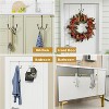 LunaLulinlk 4Packs Over The Door Double Hanger Hooks, Metal Twin Hooks Organizer for Hanging Coats, Hats, Robes, Towels- Brown - 2 of 4