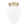 Gideon 1-Light Flush Mount Ceiling Light - Vintage Schoolhouse Glass, Dimmable, Damp Rated - 2 of 4