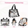 Unique Bargains EVA Zipper Clear Makeup Bag 7.91*10.63'' Black 1 Pc - 3 of 4