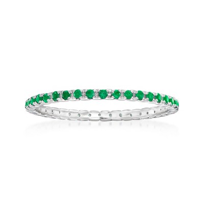 Ross-Simons 0.33 ct. t.w. Emerald Eternity Band in 14kt White Gold