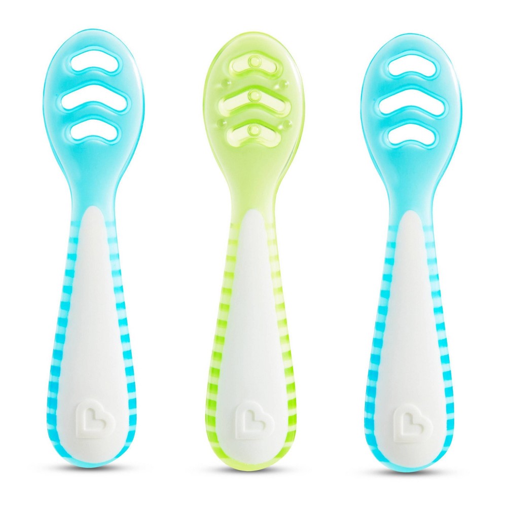 Photos - Spoon Munchkin Gentle Dip Self-Feeding  - Blue/Mint - 3pk 