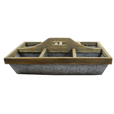 Home & Garden 7.5" Tray With Seven Spaces Planter Herbs Direct Designs International  -  Planters